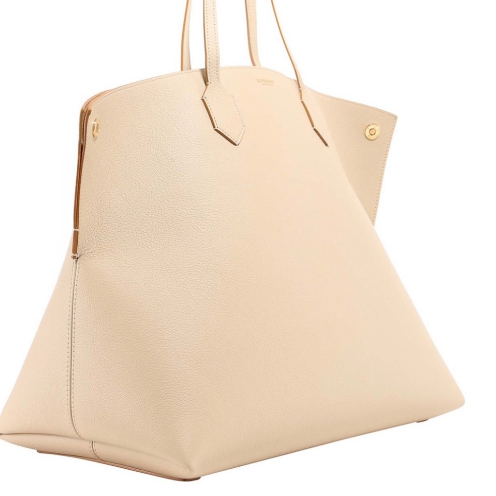 Burberry Society Tote Leather Bag Handbag - Picture 2 of 12